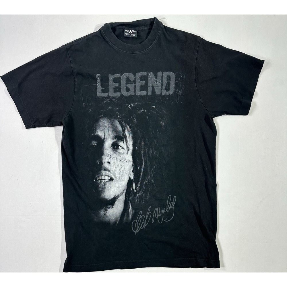 Bob Marley Legend T-Shirt Black Flying Horse L Reggae Graphic Tee
